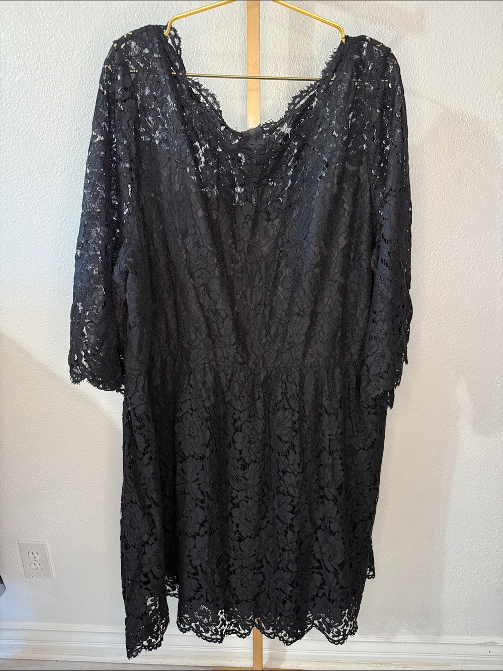 Lane Bryant- Elegant Black Lace evening gown- lined Women's Dress- Size 28